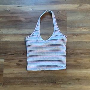 Cropped halter top